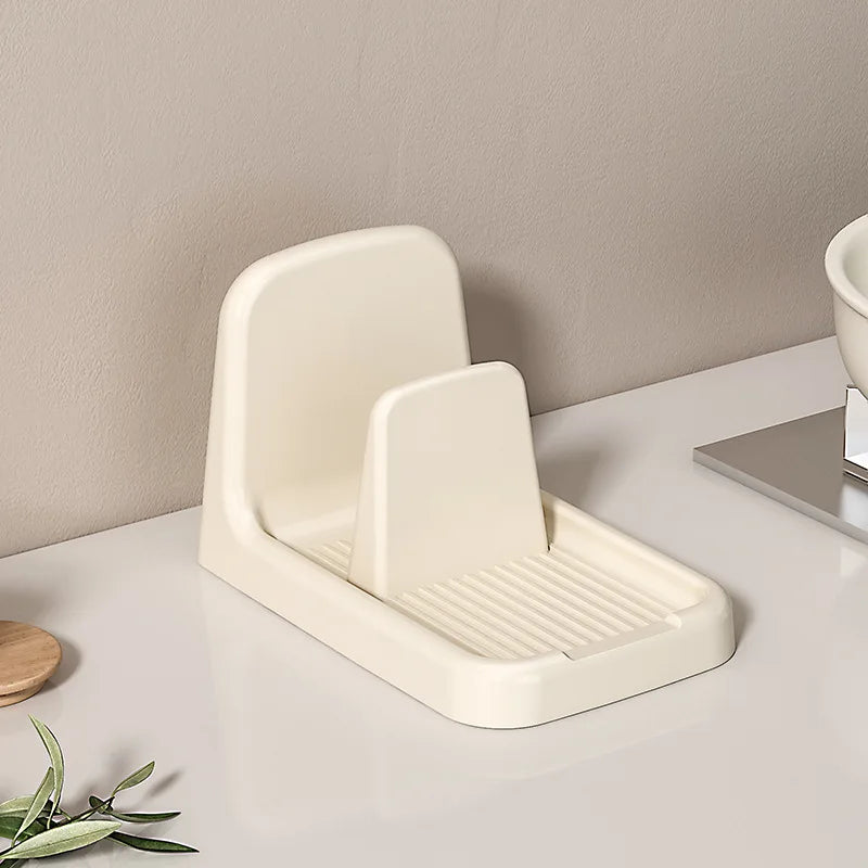 Stackable Plastic Pot Lid Holder Organizer - Space Saving Kitchen Storage Rack for Multiple Cookware Covers