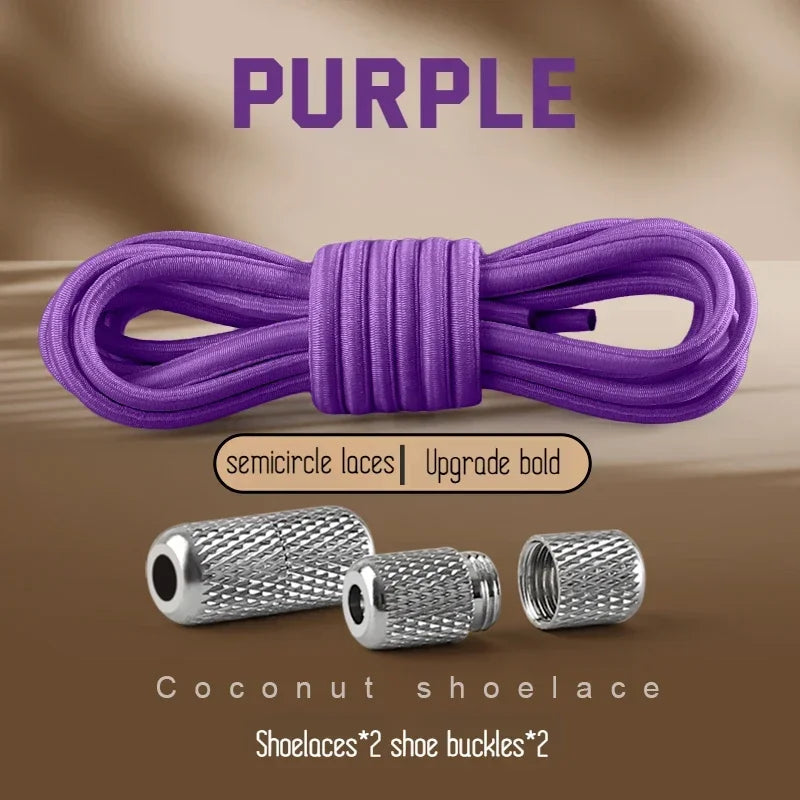New Elastic Laces Sneakers Tennis Round Shoe laces Without ties Kids Adult Rubber Bands No Tie Shoelace Shoe Accessories