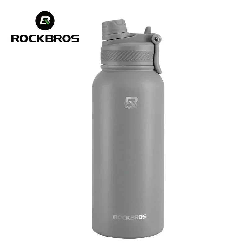 ROCKBROS Thermal Water Bottle Sports Water Bottle Non Slip Stainless Steel Cold And Hot Thermo Cup Cycling Hiking Equip
