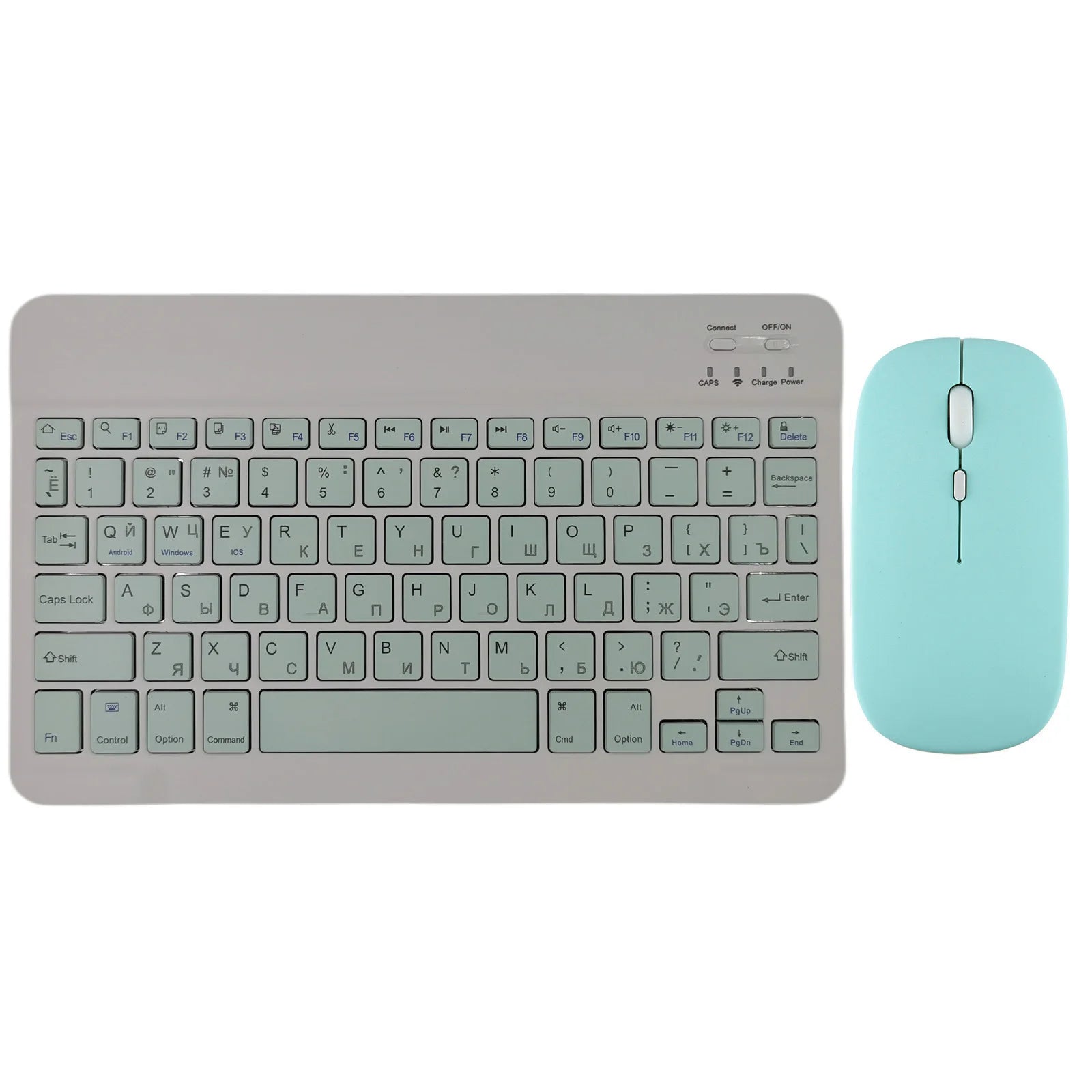 Bluetooth Wireless Keyboard Mouse Russian Spanish Korean For iPad Xiaomi MiPad Samsung Huawei MatePad Tablet Laptop IOS Android