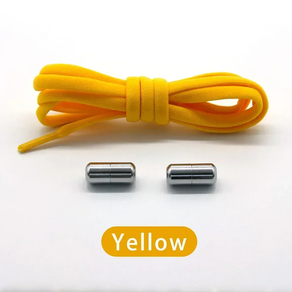 Elastic No Tie Shoelaces Semicircle Shoe Laces for Kids and Adult Sneakers Shoelace Quick Lazy Metal Lock Laces Shoe Strings