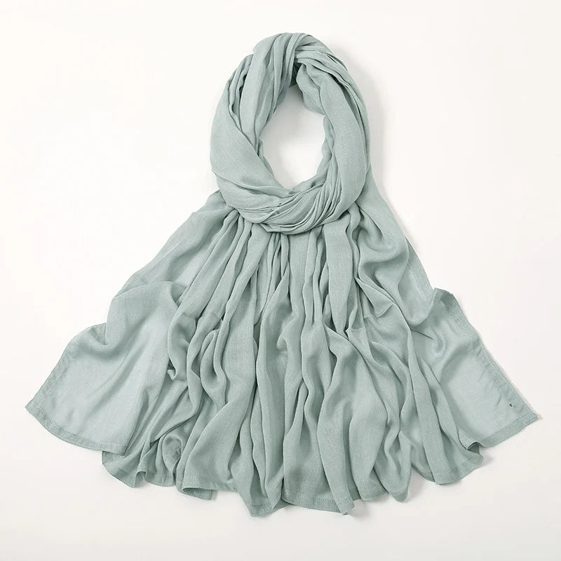 Fashion Modal Hijab Rayon Cotton Shawls Muslim Hijabs For Women Plain Scarf Big Size Headscarf Islamic Turban Headband 190*85cm