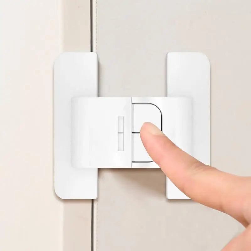 Refrigerator Locks Refrigerator Child Lock Self-Adhesive Fridge Closer Fixed Buckle for Glass Metal Protection Kids Adults Home