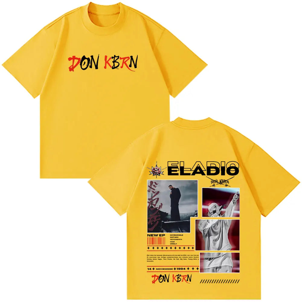 Eladio Carrion DON KBRN 2025 Album Graphic T-shirts Men Women Clothing Fashion Hip Hop Tshirt Casual Cotton Short Sleeve T-shirt
