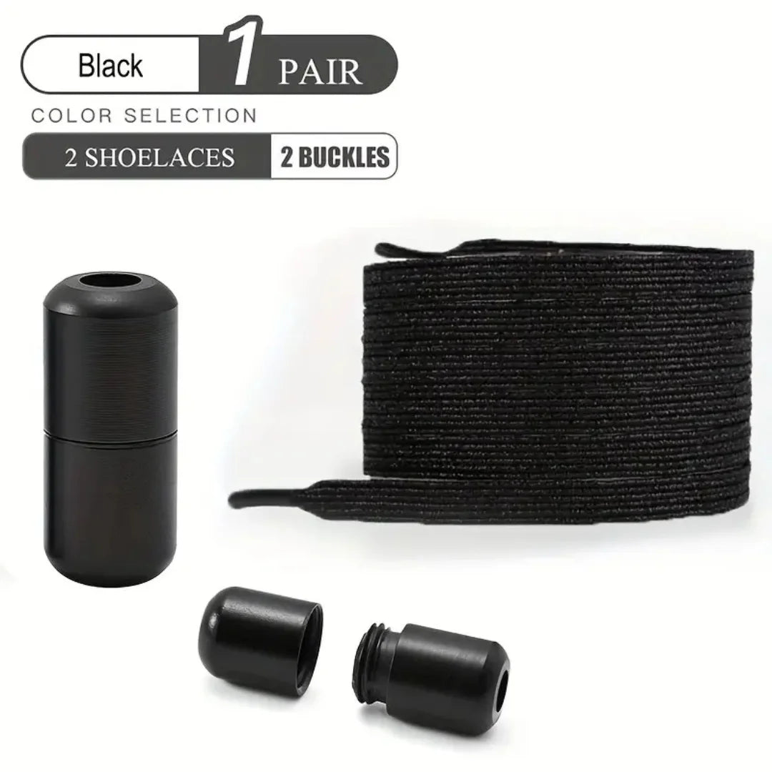 No Tie Shoe Laces Colorful Buckle Shoelaces Pearl Light Colorful Fashion Without Ties Elastic Laces Sneaker Kids Adult Widened