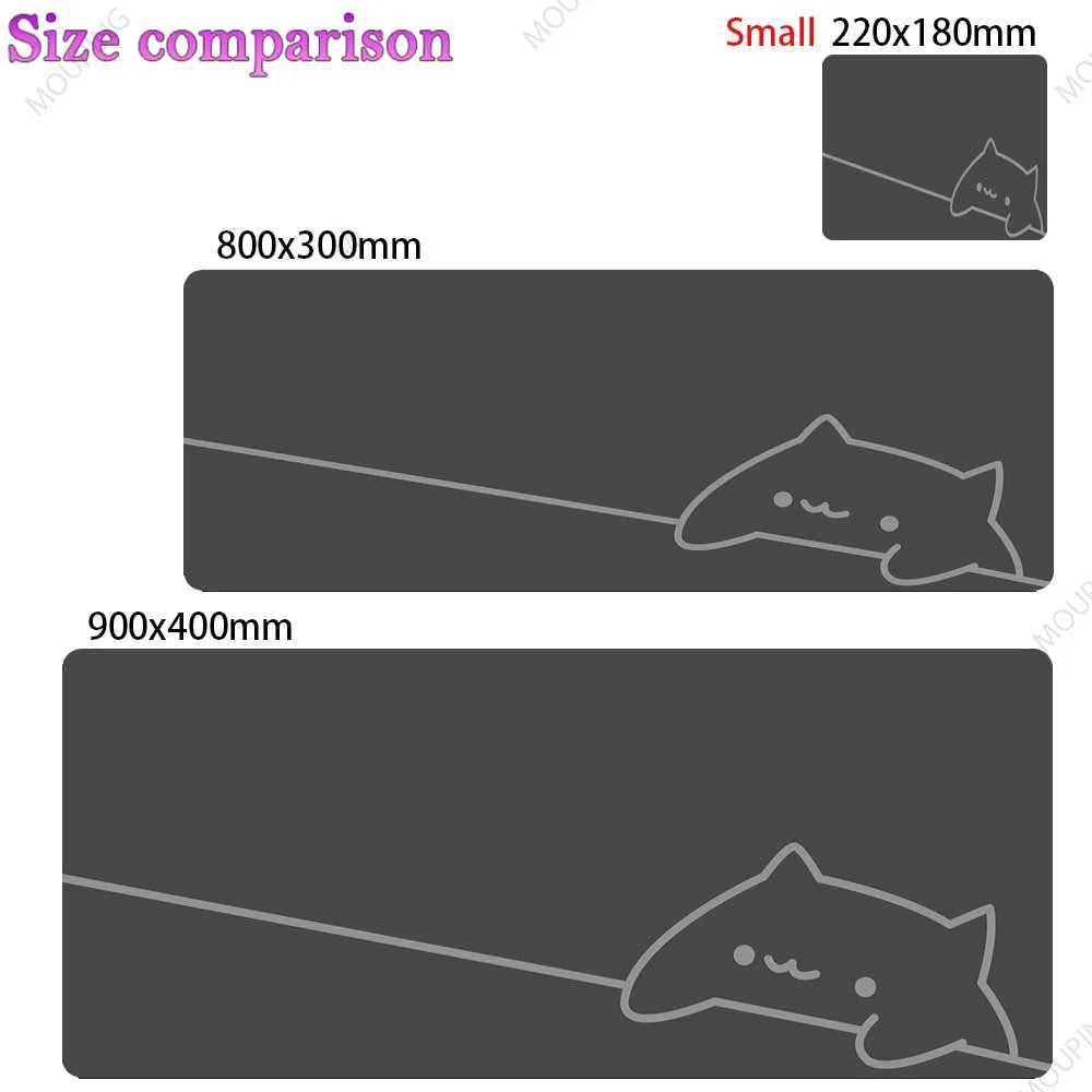White Deskmat Black Cat Kawaii Mouse Pad Minimalistic Gaming Laptop Large Mousepad Anime Office Carpet Gamer Keyboard Mouse Mats