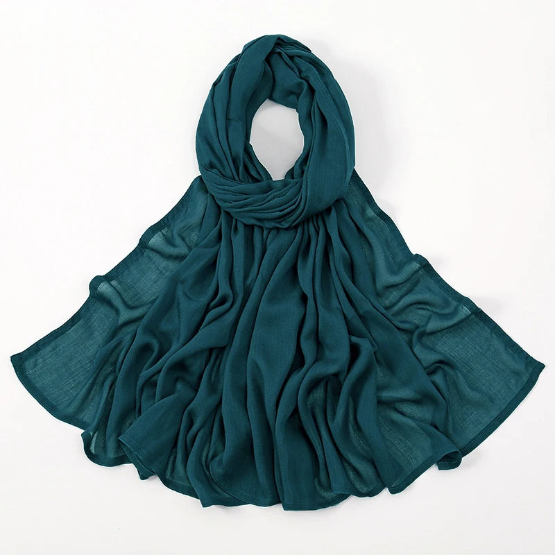 Fashion Modal Hijab Rayon Cotton Shawls Muslim Hijabs For Women Plain Scarf Big Size Headscarf Islamic Turban Headband 190*85cm