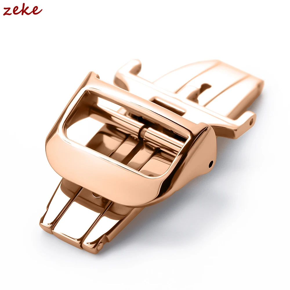 Stainless Steel Watch Buckle Silver Gold Rose Watch Clasp Accessories 18mm Replacement Buckle for Jaeger Watch Strap with Tool