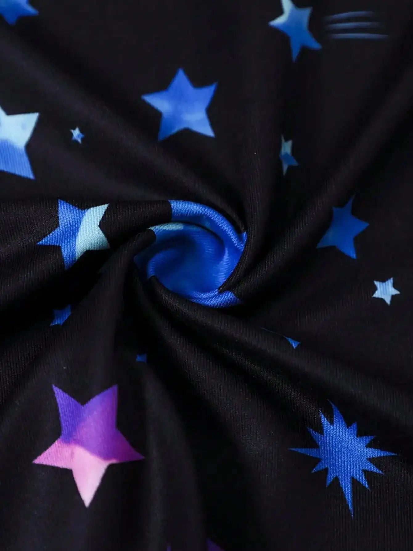 2026 Girls' Summer Home Leisure Two Piece Set, Pony Star Printed Round Neck Short Sleeve Top+Star Printed Wide Leg Shorts Set