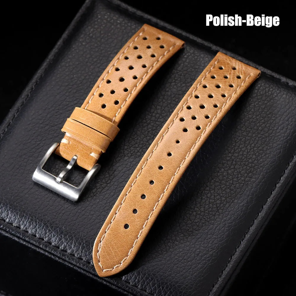 Vintage Calfskin Strap 18mm 20mm 22mm Universal Watch Band Breathable Wrist Bracelet for Men Women Sport Wristbelt Accessories