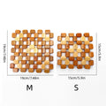 Kitchen Bamboo Insulation Pad Bamboo Table Mat Non-slip Casserole Bowl Mat Square Anti-scalding Protection Table Mat