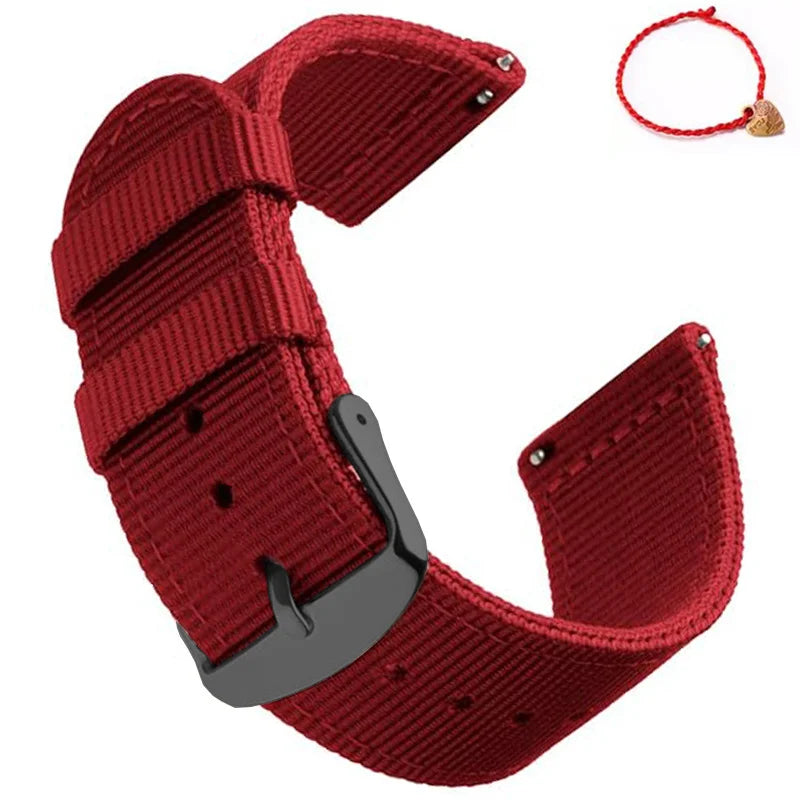 Waterproof Sailcloth Watch Band Quick Release Watch Strap 18mm 20mm  22mm Nylon Watchband