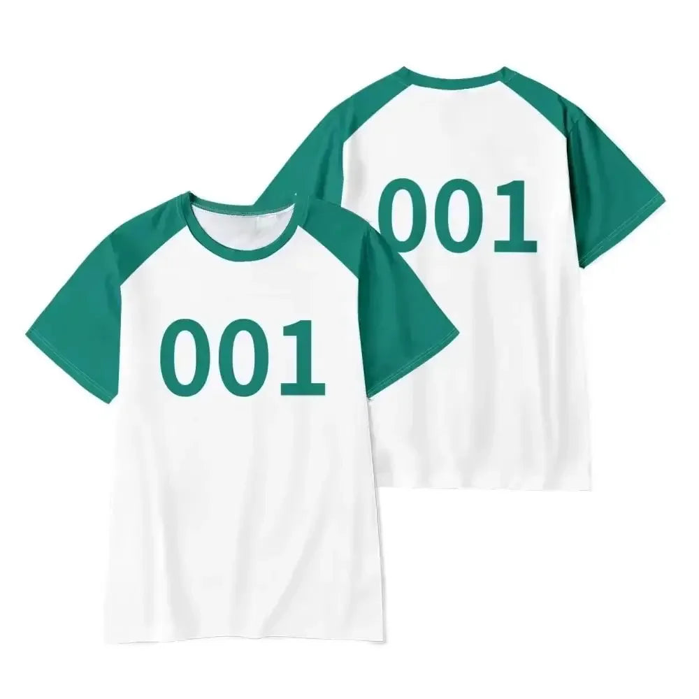 2026 Round Six T-shirt Seong Gi-hun Cosplay Costume 456 Tracksuit Calamari Games Disguise Caarnival Party Clothes For Men Women