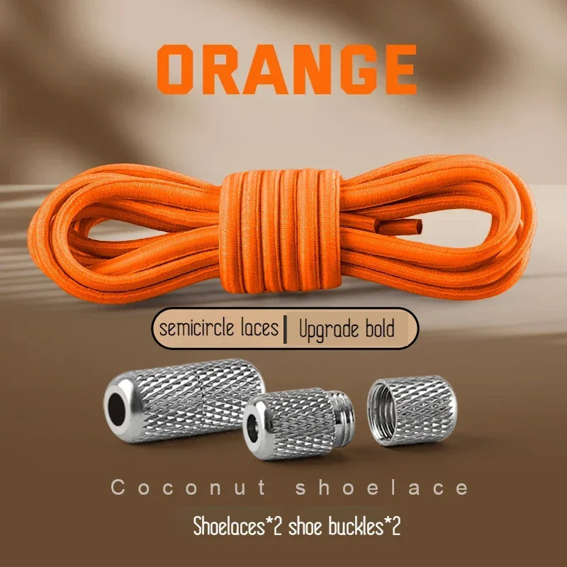 New Elastic Laces Sneakers Tennis Round Shoe laces Without ties Kids Adult Rubber Bands No Tie Shoelace Shoe Accessories