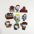 9pcs Set Cute King Cannibal Flower Cartoon Enamel Pins Collection Lapel Brooches for Backpacks And Costumes Jewelry Gift Ideas