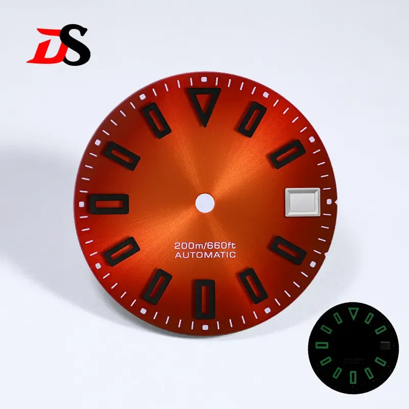 NH35 Dial Matte Dial Hollow Index 28.5mm BGW9 C3 Lume for NH35/NH34 Movement Custom Logo Watch Accessories