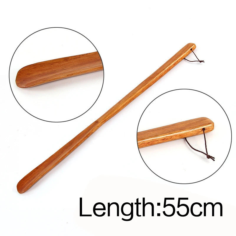 Professional Shoe Spoon Home Tools Durable Professional Wooden Shoe Horn Flexible Wood Long Handle Shoehorn Useful Shoe Lifter
