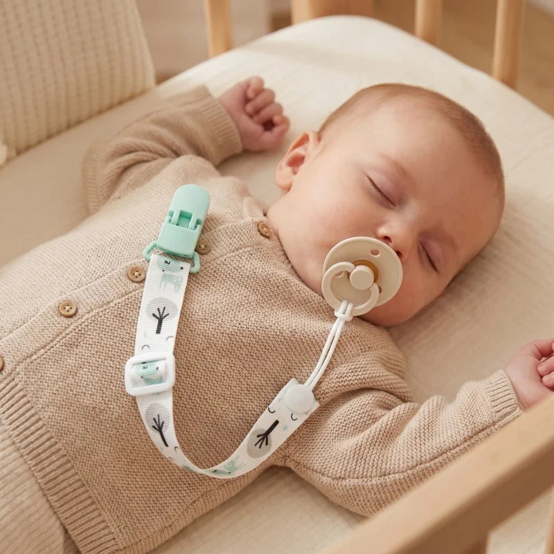 Fixed Button Baby Pacifier Clips Chains Ribbon Dummy Soother Holder Chains Anti-drop Buckle Strap for Pacifier Baby Feeding Gift