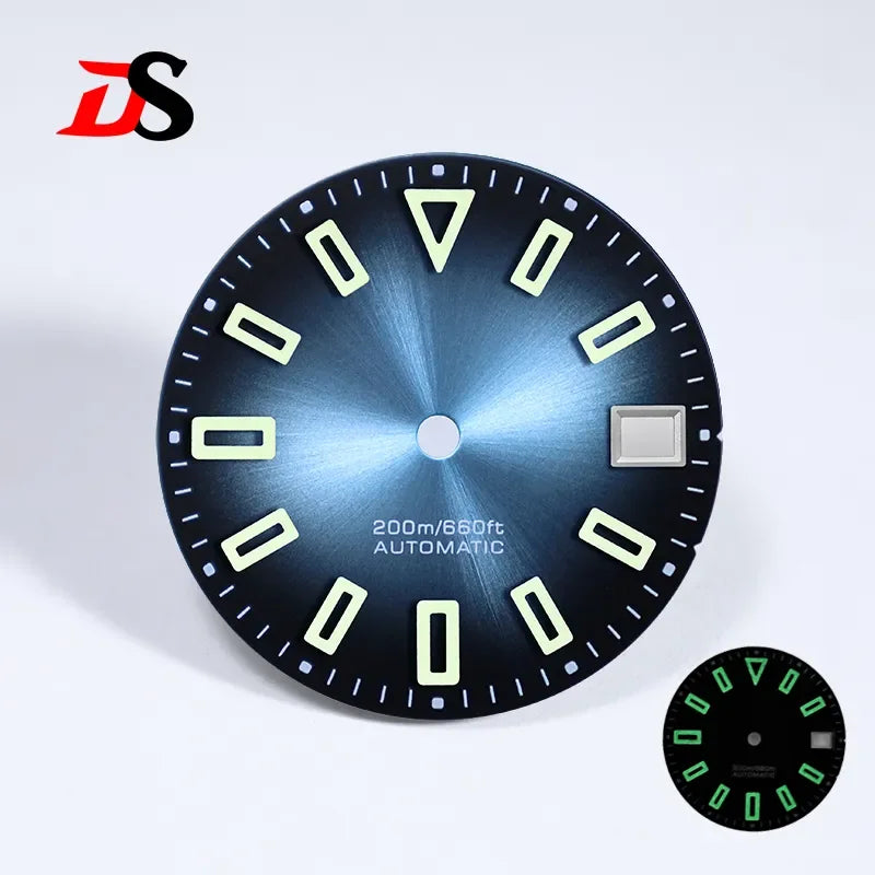 NH35 Dial Matte Dial Hollow Index 28.5mm BGW9 C3 Lume for NH35/NH34 Movement Custom Logo Watch Accessories