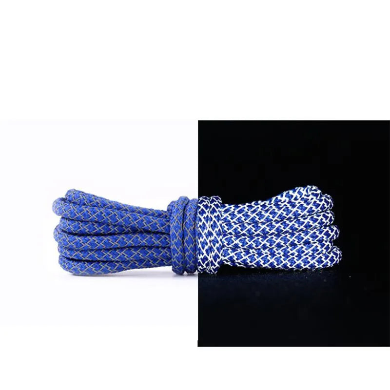 1 Pair Reflective Shoelaces Top Quality Round Rope Sports Shoe Laces Boots and Sneaker Shoelace Multi-color Length 120cm