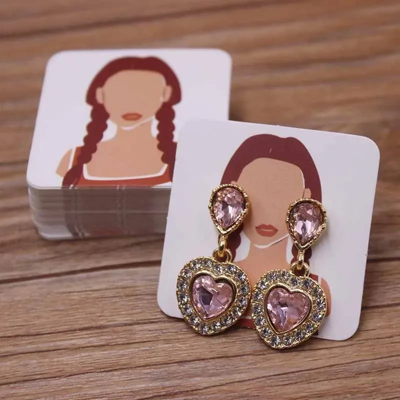 Earring Cards for Display 100 Pcs Kraft Paper Earring Display Cards Ear Studs Supplies Jewelry Holder