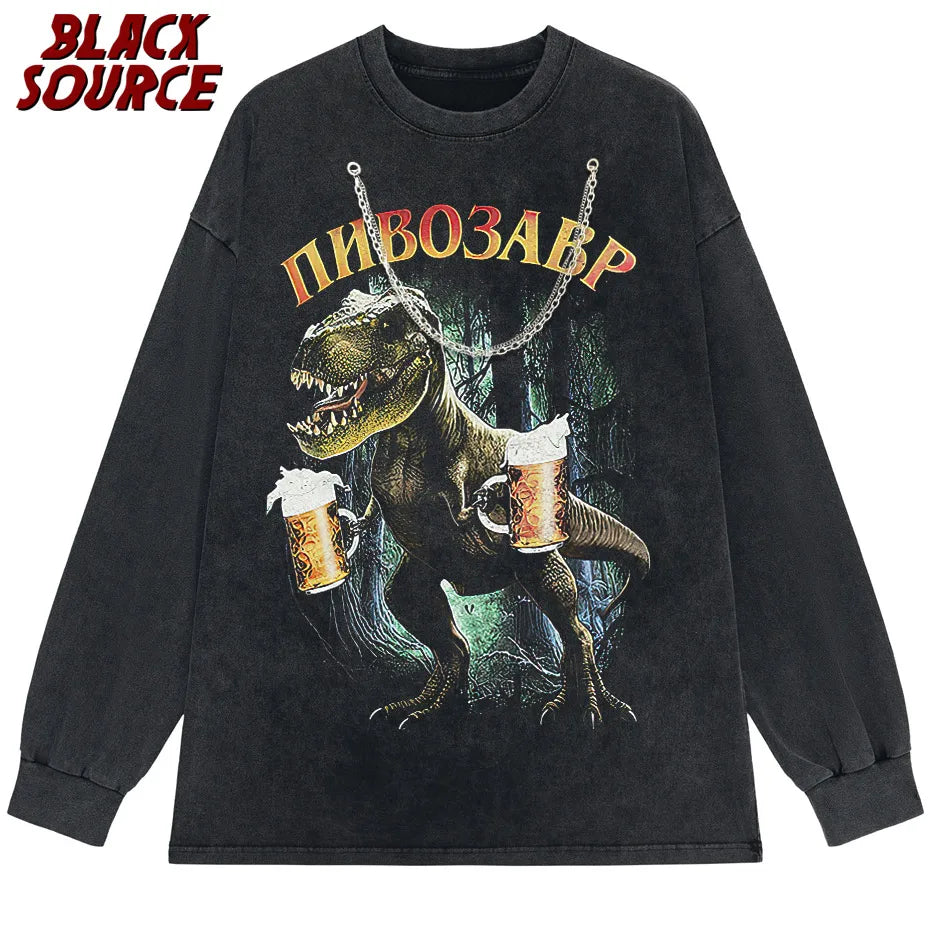 Men's T-Shirt With Pivosaurus Print casual Tshirt Unisex Tops Tee