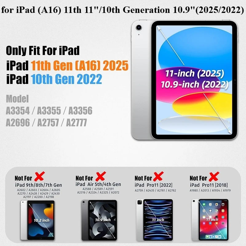 Kids Friendly Kids for iPad A16 11th 11 2025 10th 10.9 2022 Heavy Duty Shockproof Cover iPad 11th/10th A3354 A2696 A2757 Fundas