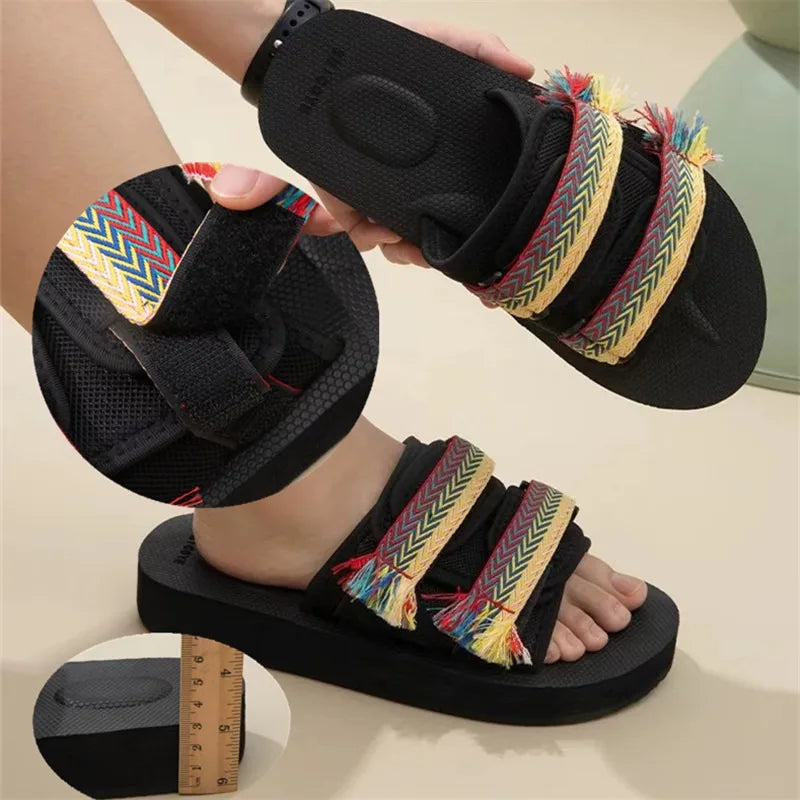 Men Casual Slippers Fashion Indoor Outdoor Beach Women White Sandals Increase Height Round Toe Non-Slip Unisex Zapatos Hombre