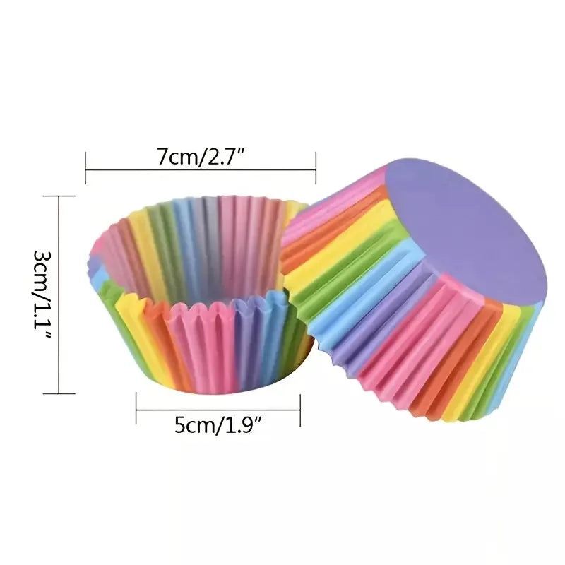 100Pcs/pack Cake Muffin Cupcake Paper Cups Cake Box Cupcake Liner Kitchen Baking Accessories Cake Mold Decorating Tools
