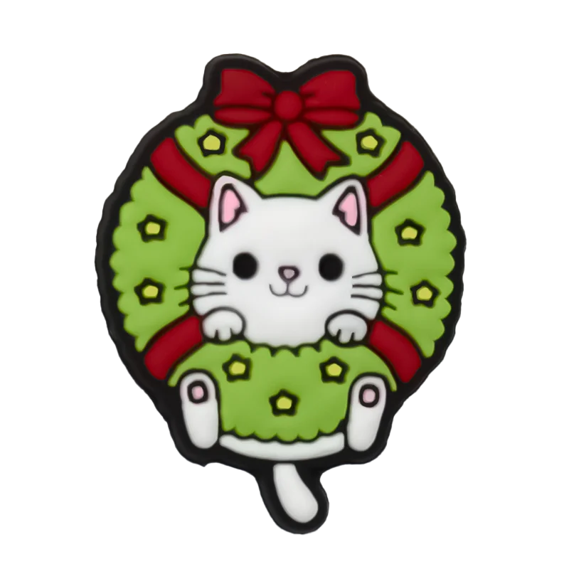 1/25PCS Christmas Style Shoe Charms Festive Fruit Lemon Pizza Vegetable Salad Shoe Accessories Pins for Xmas Party Holiday Gifts