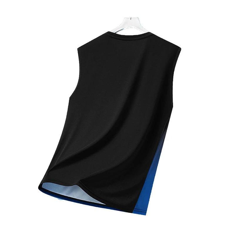 Summer Marathon Quick Dry Vest Men's Fitness Lightweight Breathable Ice Vest Men Running Moisture-Absorbent Mesh Sports Vest