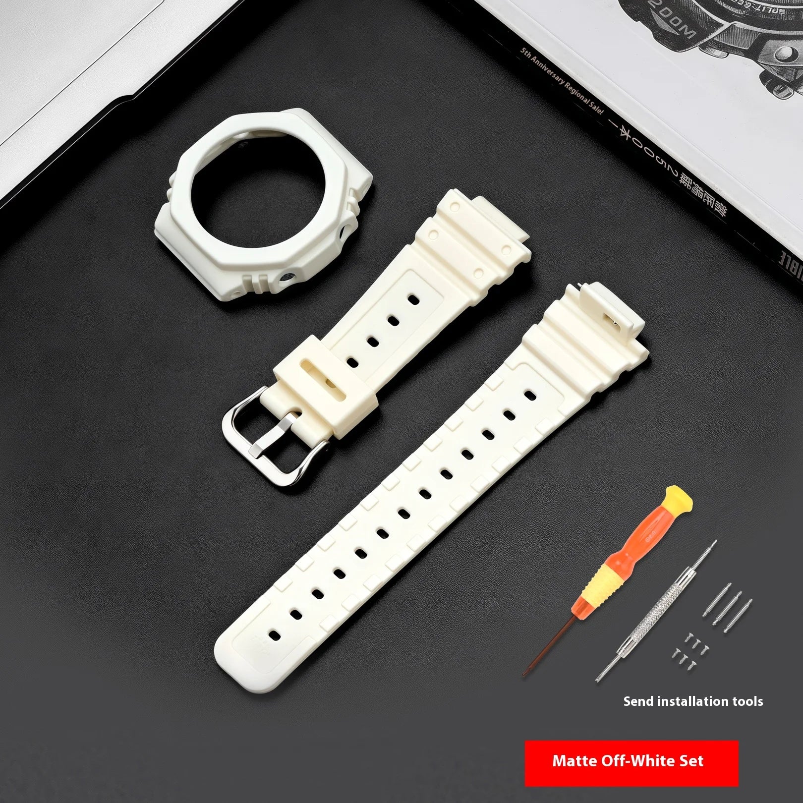 Case + Strap for Casio G-SHOCK GA-2100 GA-2110 Transparent Rubber Resin Watch Band Modified Quick Release Wrist Bracelet Shell
