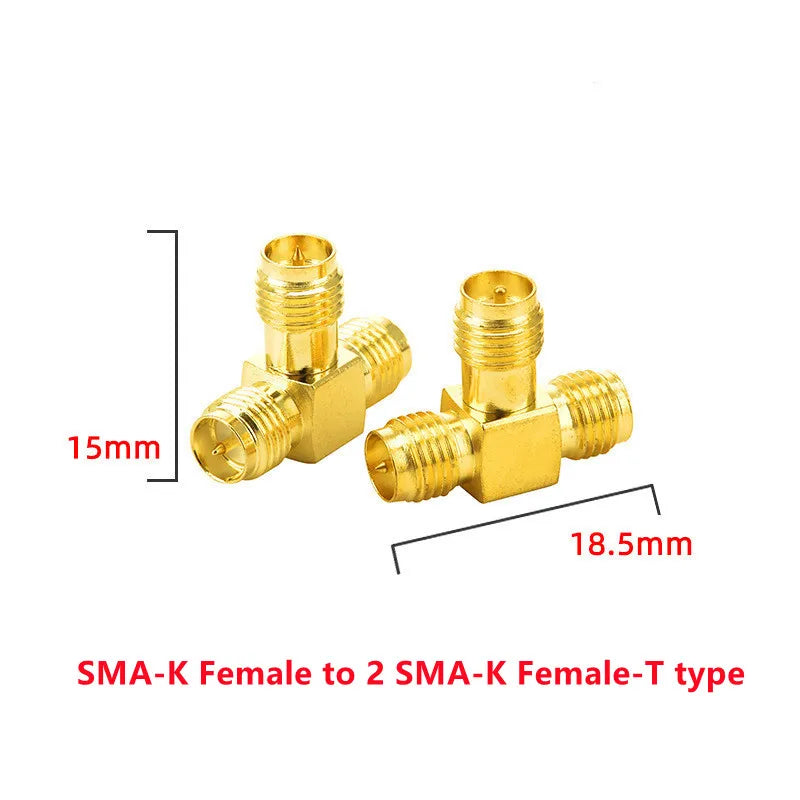 2PCS SMA to SMA Adapter SMA Male Female to Male Female RP SMA Straight 3 Way Right Angle 90 135 Degree RF Connector for Antenna