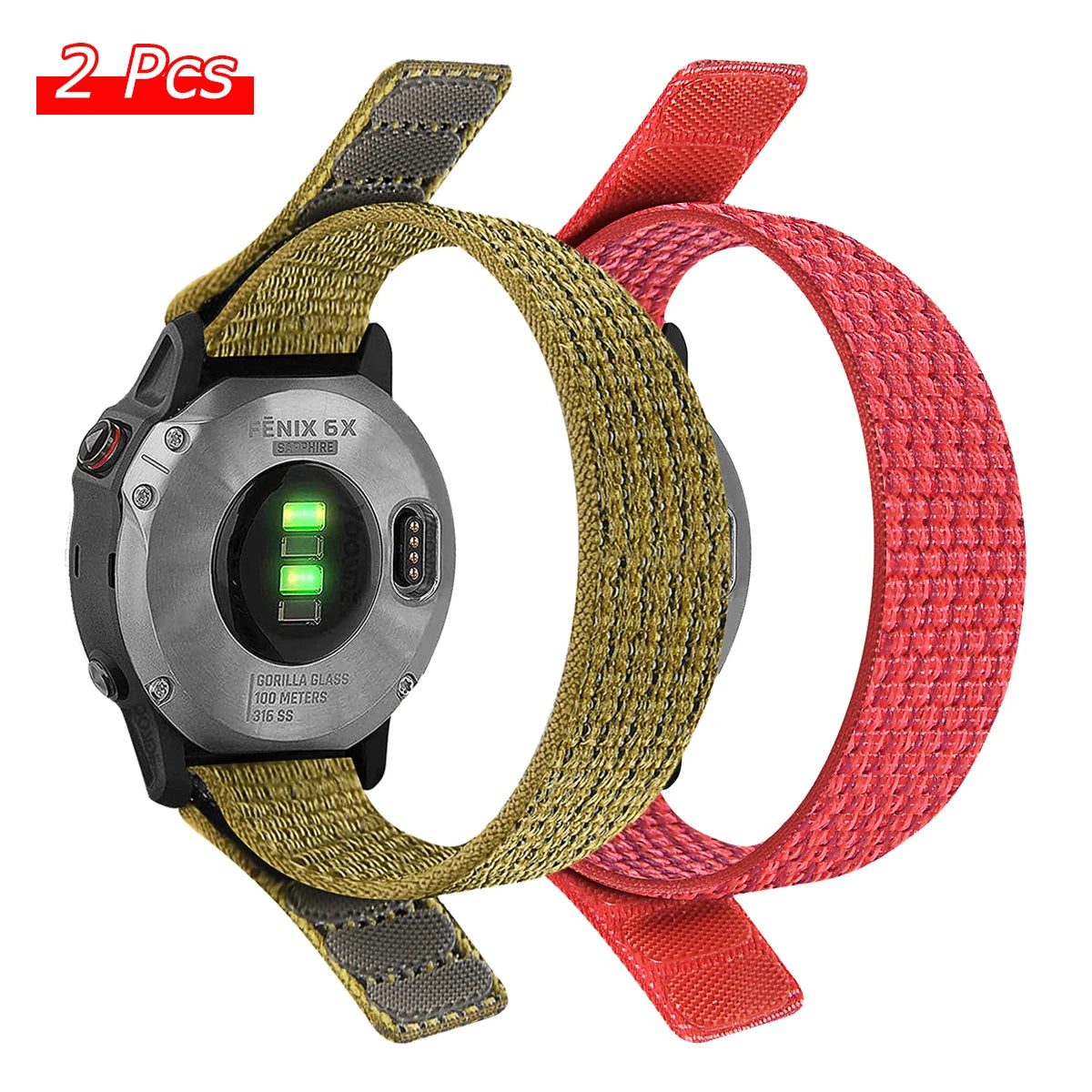 26mm 22mm Nylon Loop Watch Band For Garmin Fenix 8 8Pro 7 7X 6 6X 5X/Forerunner 970 965/Enduro 3 2/Instinct 3 2X QuickFit Strap
