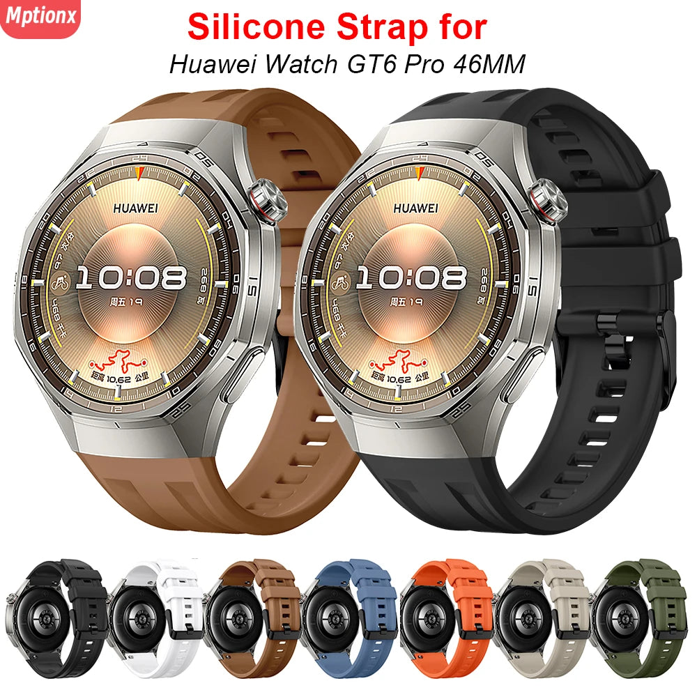 Silicone Strap for Huawei Watch GT 6 Pro 46mm Original Watchband Wristband Bracelet for Huawei watch GT6 Pro Band Accessories