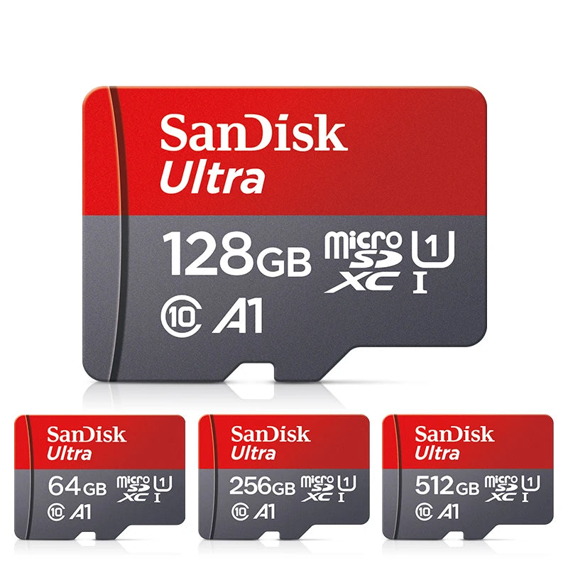 SanDisk Micro SD Card 128GB 32GB 256GB Memory Card 64GB Class 10 A1 Cartao De Memoria for Smartphone/Tablet