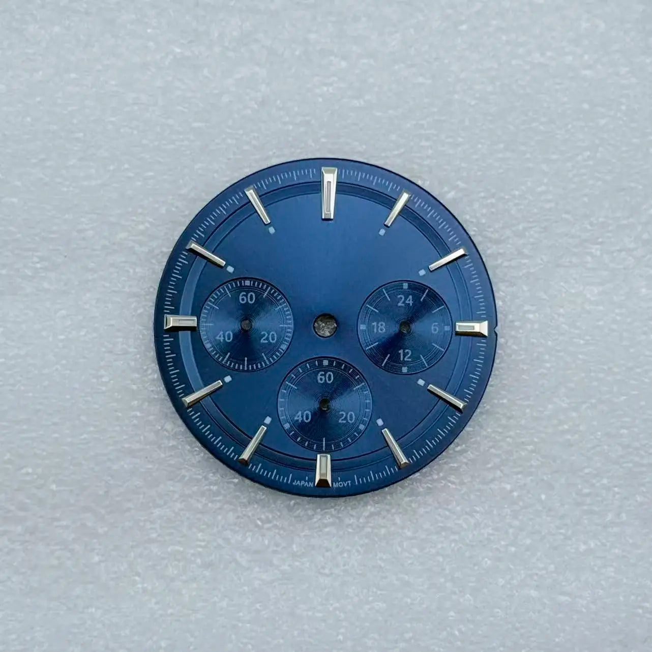 29.5mm/32.5mm No logo Sunburst Watch Dial For Seiko VK63 Longines Conquest Chronograph Quartz Movement Green Lume Mod Parts Case