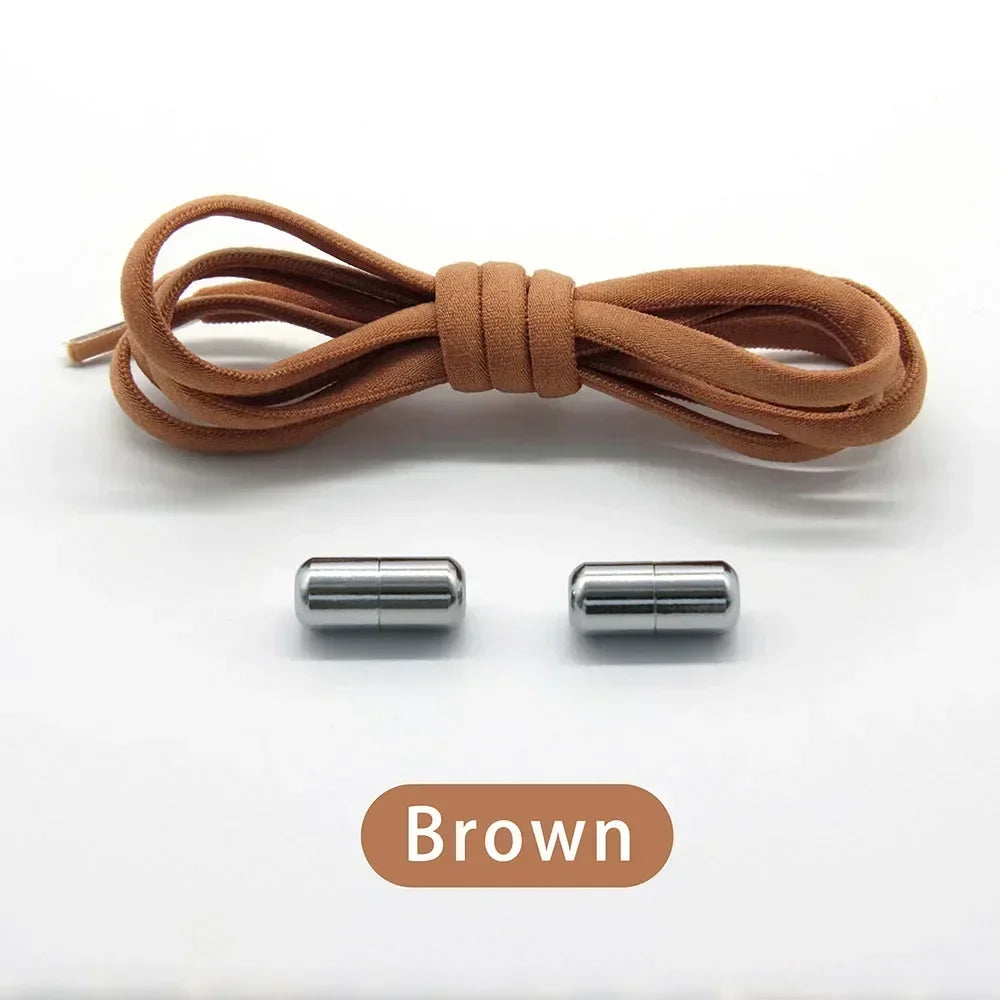 Elastic No Tie Shoelaces Semicircle Shoe Laces for Kids and Adult Sneakers Shoelace Quick Lazy Metal Lock Laces Shoe Strings