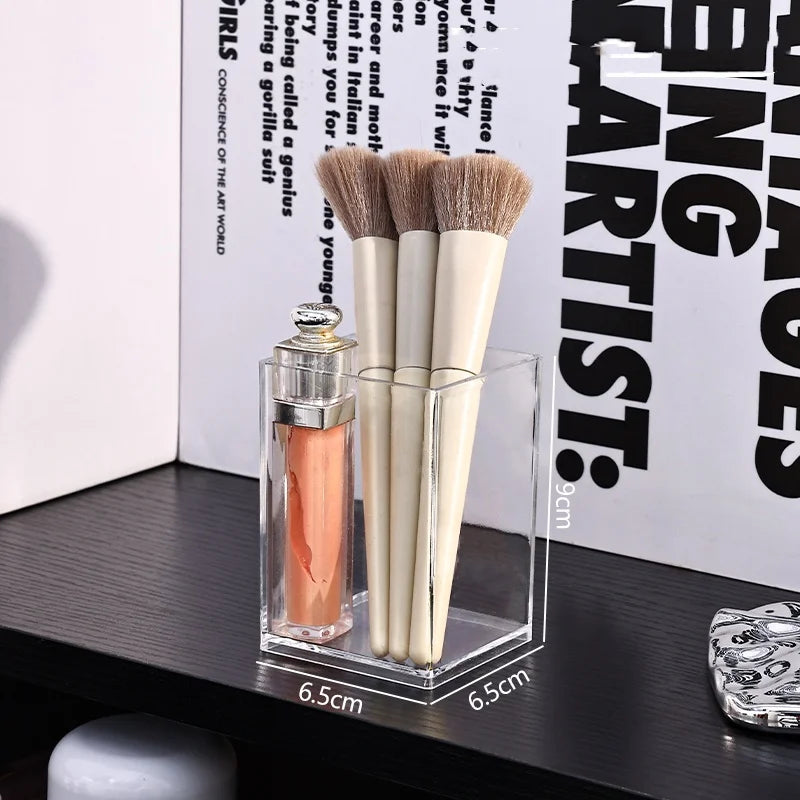 Transparent lipstick Cosmetic Makeup Acrylic Makeup Brush Tool Storage Box Case Make-up Brush Holder Table Organizer Makeup Tool