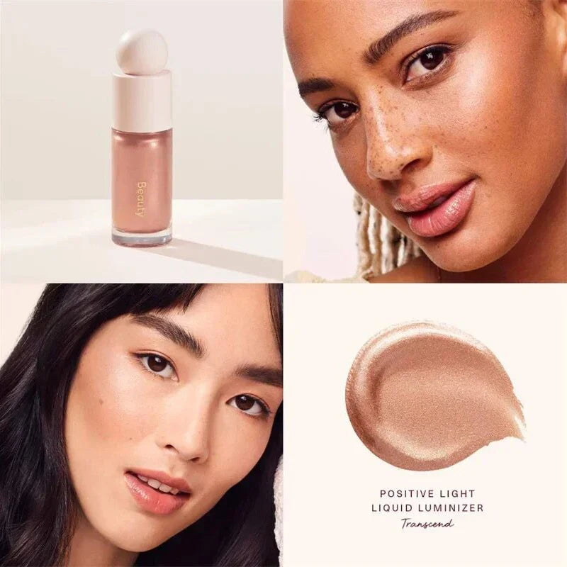 Hot Positive Light Liquid Luminizer 3D Face Contour Liquid Bronzer Shade Long Lasting Waterproof Brighten Makeup Glossy Lipstick