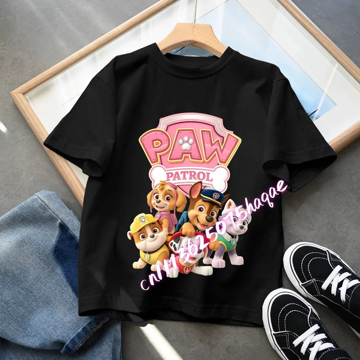 Summer PAW Patrol Children T-Shirts Cartoon Chase Skye Short Sleeves Top Tees Fashion Anime Girls Boys Shirts Kids Clothes Gift