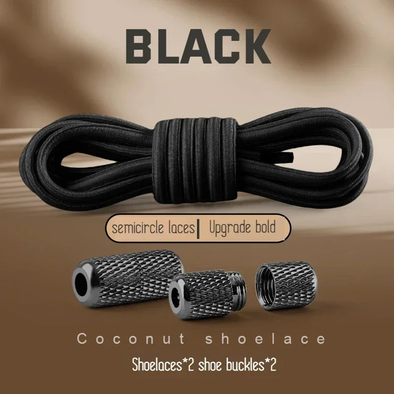New Elastic Laces Sneakers Tennis Round Shoe laces Without ties Kids Adult Rubber Bands No Tie Shoelace Shoe Accessories