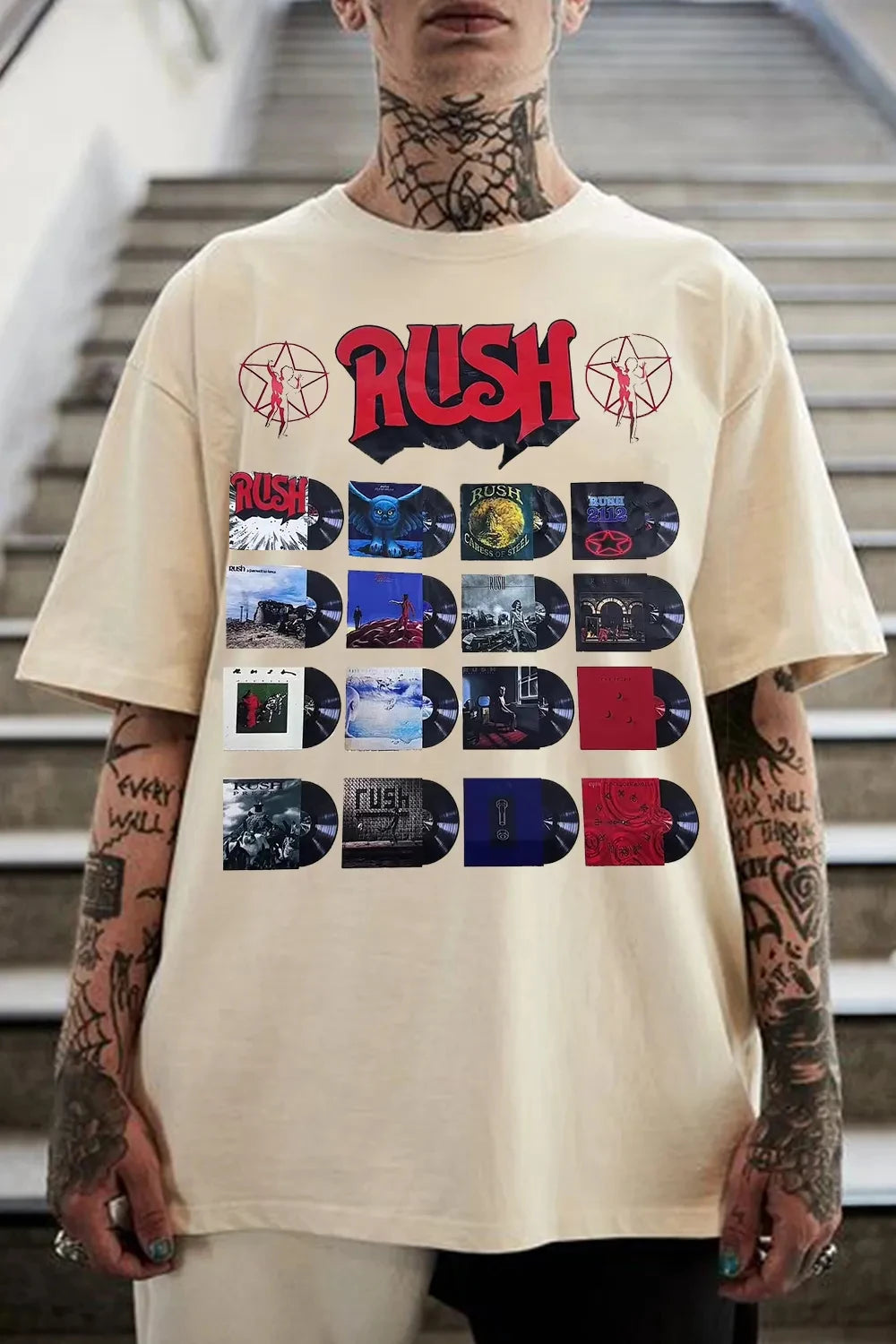 2026 Rush  Band TShirt Mens Womens Cotton Tees Summer Casual Short Sleeve Round Neck Clothing Loose Top Trend Unisex Tee