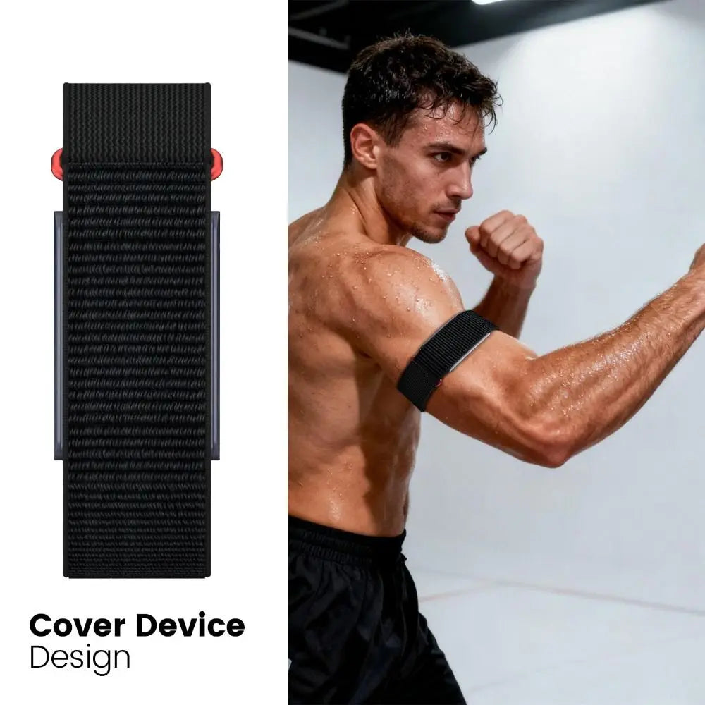 Nylon Sport Band Bicep Band Loop Design Adjustable Replacement Wristband Breathable for Amazfit Helio Strap