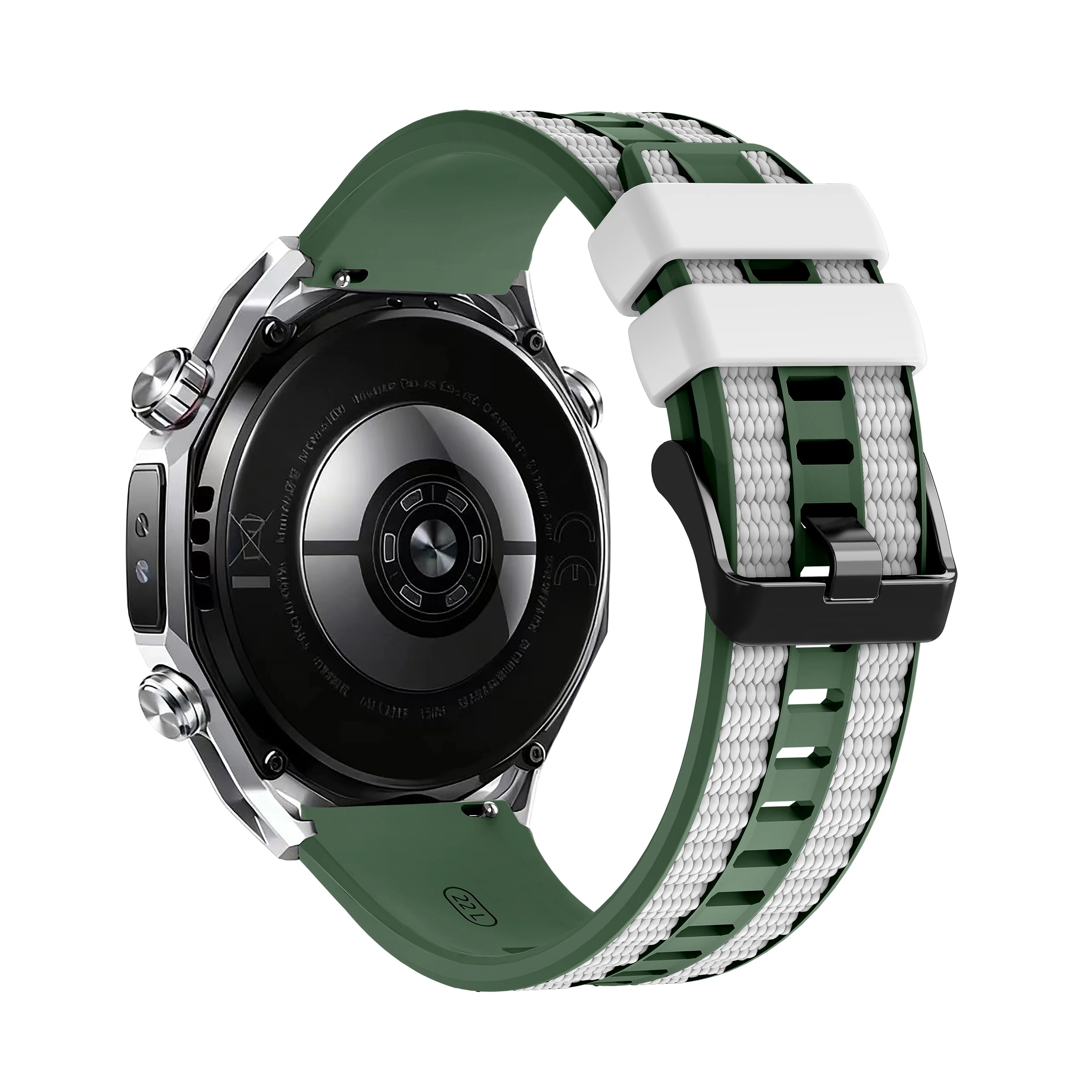 Two-Tone Silicone Strap 22mm For Huawei Watch Ultimate 2 / GT 6 5 Pro 46mm / GT4 GT3 GT2 / Watch 5 4 3 Band Watchband Bracelet