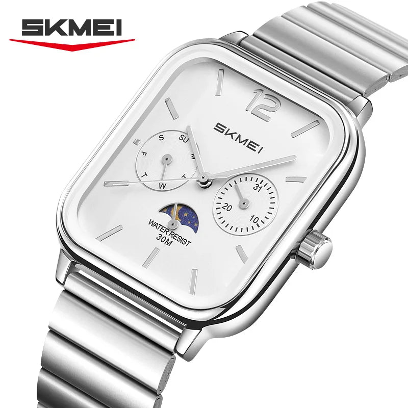 SKMEI 2509 New Casual Simple Quartz Watch Men's Luxury Business Waterproof Calendar Week Exquisite Watch relógios masculino