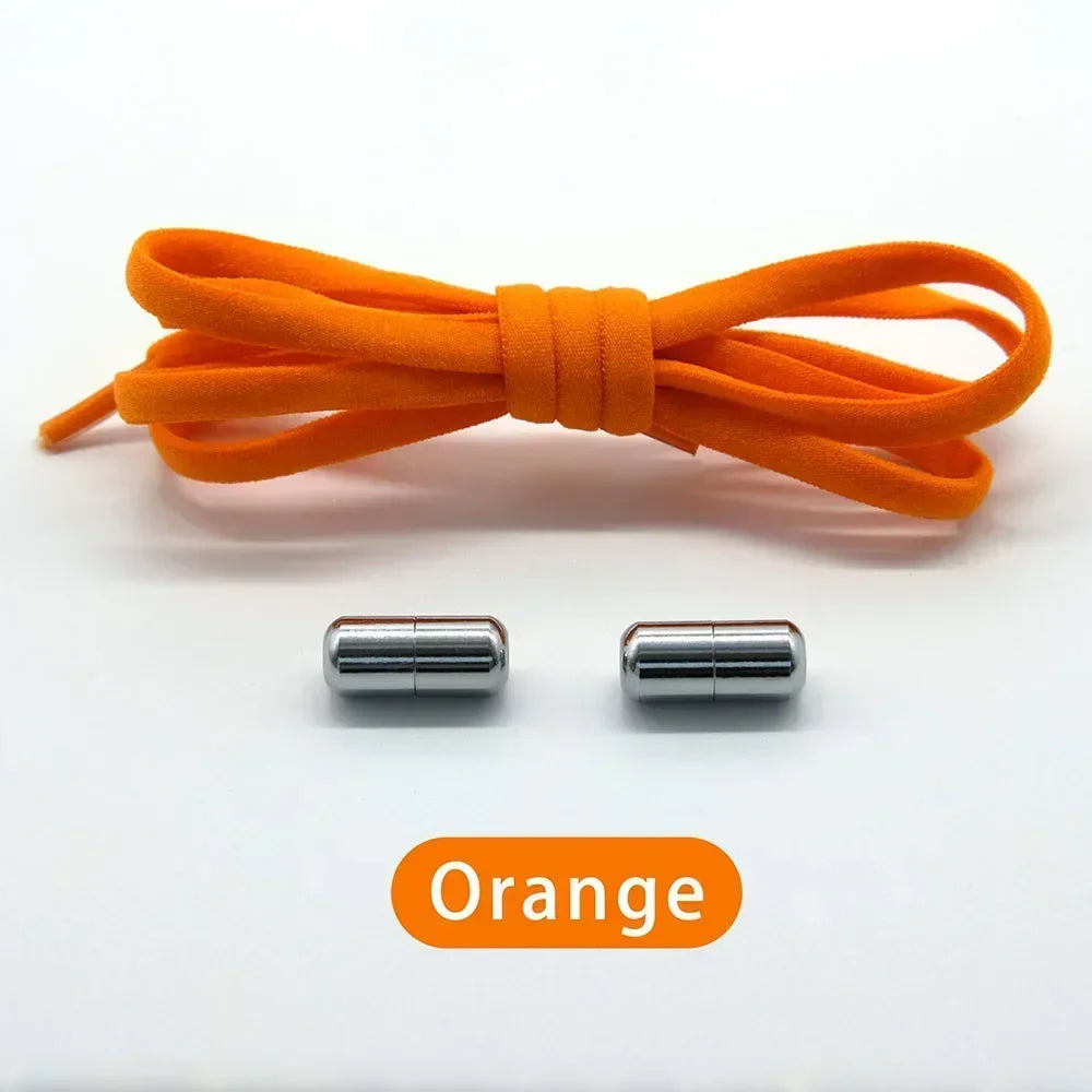 Elastic No Tie Shoelaces Semicircle Shoe Laces for Kids and Adult Sneakers Shoelace Quick Lazy Metal Lock Laces Shoe Strings
