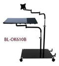 OK610 Bedside Moving Laptop Stand Adjustable Sofa Computer Monitor Holder Mount +Keyboard Holder Rotating Laptop Table Lapdesks