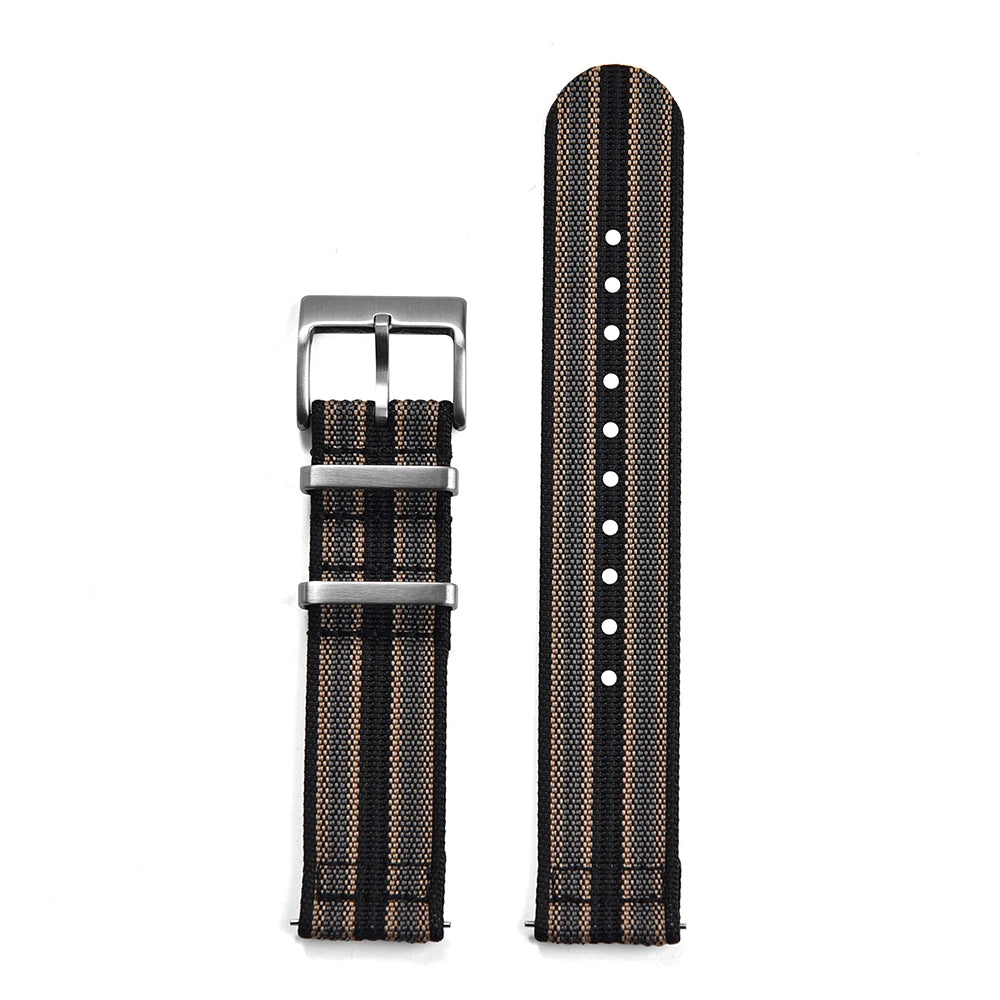 MZDTIMK Sailcloth Nylon Ribbed Strap 18mm 20mm 22mm New Design Quick Release Military Ribbed Nylon Watch Bands