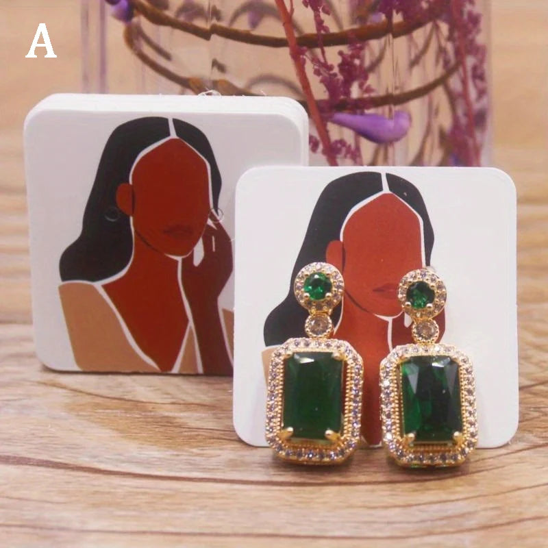 Earring Cards for Display 100 Pcs Kraft Paper Earring Display Cards Ear Studs Supplies Jewelry Holder
